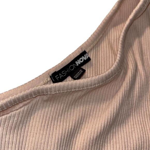 Fashion Nova Ribbed Knit One Sleeve Crop Top | Size XS - Picture 4 of 5